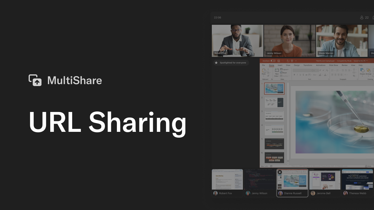 title card for multi URL sharing